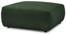 Taburet verde închis cu tapițerie din catifea reiată Lucien – Bobochic Paris