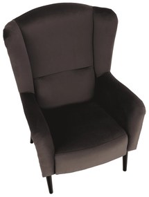 Fotoliu de design, catifea Velvet maro/model Terra, BELEK