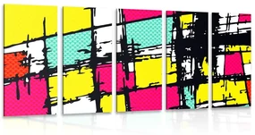 Tablou 5-piese pop-art elegant