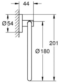 Suport prosop baie Grohe Essentials antracit periat Hard Graphite Antracit periat