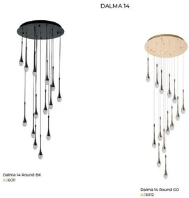 Lustra LED XXL suspendata design decorativ DALMA 14 round GO