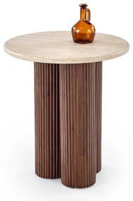 Măsuță de cafea Donovan S, piatră / nuc