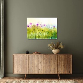 Tablou pe sticlă - Flori de luncă (70x50 cm)