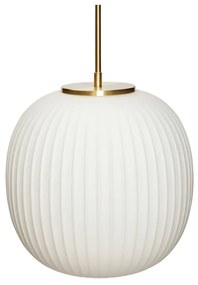 Lustră albă cu abajur din sticlă ø 32 cm Serene – Hübsch