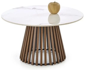 Masuta de cafea Carina mamura bej/nuc ø80/h46 cm
