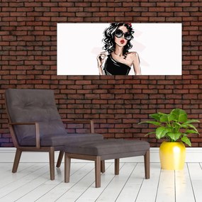 Tablou - Femeie de modă (120x50 cm)