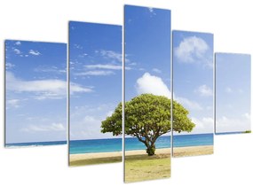 Tablou plaja cu copac (150x105 cm)