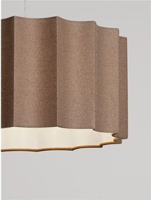 Lustra suspendata cu abajur cafeniu Alve
