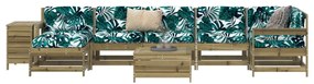 3250695 vidaXL Set canapea de grădină, 9 piese, lemn de pin tratat