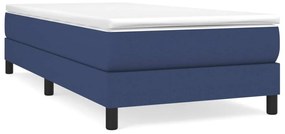 3144035 vidaXL Pat box spring cu saltea, albastru, 80x200 cm, textil