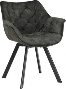 Scaun pivotant The Dutch Comfort, catifea verde inchis