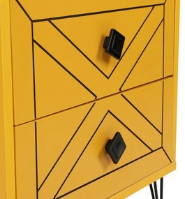 Măsuță de noptieră Luna Yellow