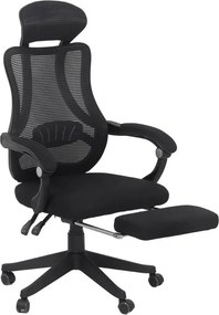 Scaun ergonomic negru OFF927 – Rabatabil, Suport Picioare, Mesh Respirabil