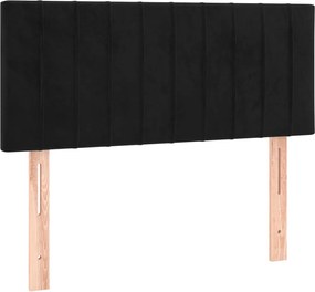vidaXL Tăblie de pat, negru, 90x5x78/88 cm, catifea