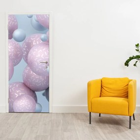 Fototapet pentru ușă - Bile pastel (95x205cm)