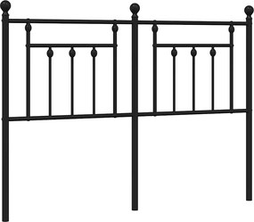 vidaXL Tăblie de pat de schimb metalică, negru, 150 cm