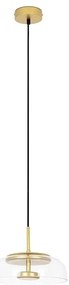 Lustra suspendata LED, Metal, Sticla, Eden