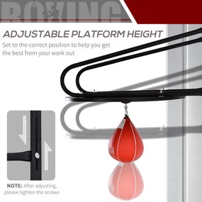 HOMCOM Sac de Box Rapid cu Formă de Par, Platformă, Accesorii Incluse, Antrenament Box | Aosom Romania