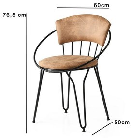 Set de scaune de sufragerie Istanbul Beige andBlack, 2 buc.