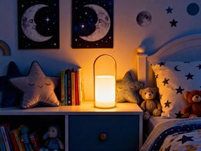 Lampă de birou LED cu mâner LUNARI 25 cm, albă