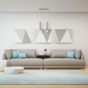 Lustră pe cablu TUBA 2xE27/15W/230V gri