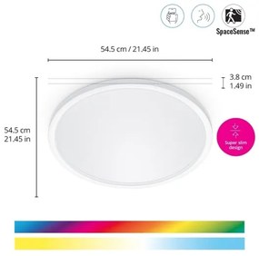 WiZ - Plafonier LED RGB dimabil SUPERSLIM 32W 230V Wi-Fi alb