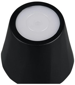 Veioză negru-mat LED cu abajur din metal (înălțime 21 cm) Diaz – Trio