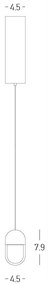 Pendul LED design minimalist 7W 3000K SANDY Black ZB-25140