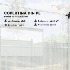 Outsunny Seră de Grădină Tip Tunel 2x3x2 m cu Uși și Ferestre Rulabile, Seră pentru Plante cu Acoperiș Înclinat, Structură din Oțel și Acoperire PE, Anti UV, Alb | Aosom Romania