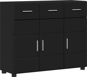 vidaXL Bufet cu raft FLORIN Negru 88,5 x 30,5 x 73 cm Lemn compozit