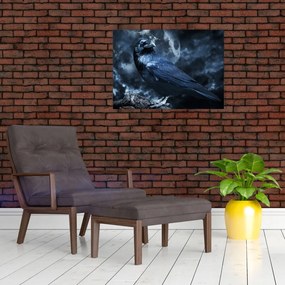 Tablou pe sticlă - Corbul (70x50 cm)