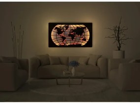 Li-Go 4709/DUB2 - Decorațiune LED de perete RGBW, LED/24W/230V, 125x74 cm, stejar + telecomandă