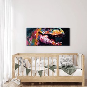 Tablou - Dinozaur, pictură (120x50 cm)