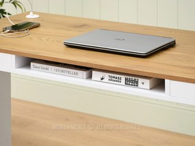 Masă PC Osto 140 (stejar alb + negru). 1109838