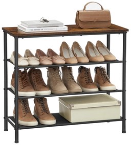 Raft pentru pantofi E1035 OLW, lemn vechi, 3 etaje