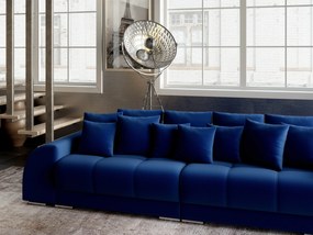 Canapea extensibilă dumonde cu 2 lăzi de depozitare si sezut confortabil din spuma high-density, Verona Royal Blue 310x100 cm