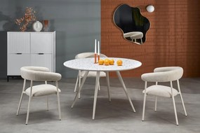 Masa rotunda Aramis terrazzo/alb ø120/h76 cm