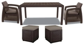 Set mobilier de grădină Corfu duo cub maro