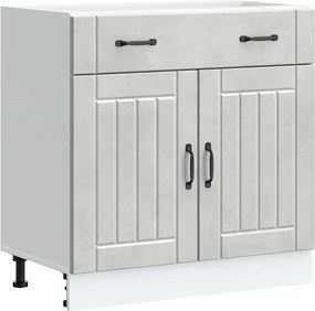 vidaXL Dulap de bucătărie „Lucca” Lemn prelucrat gri beton