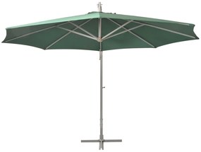 Umbrela de soare suspendata 350 cm, stalp de aluminiu, verde Verde