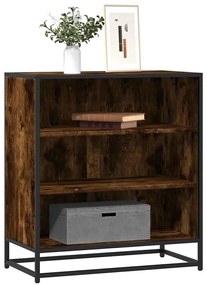 vidaXL Dulap, stejar fumuriu, 68x35x76 cm, lemn prelucrat și metal