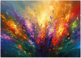 Tablou - Abstracție de flori (70x50 cm)