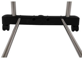 Cuier mobil, inox + plastic negru, SEBO