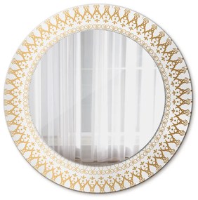 Oglinda rotunda imprimata Mandala indiană