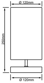 Brilliant - Lampă de masă CLARIE 1xE14/40W/230V crom mat/alb