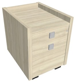 Comodă mobilă Verno 47 x 60 cm, 2 sertare, salcâm