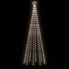 Brad de Craciun conic, 310 LED-uri, alb rece, 100x300 cm Alb rece, 300 x 100 cm, 1
