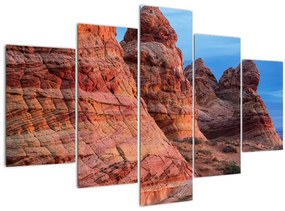 Tablou - Valurile pe stânci (150x105 cm)