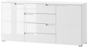 Comodă Sallosa 8 (alb + alb lucios). 1068213