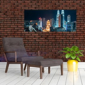 Tablou - Noaptea în Kuala Lumpur (120x50 cm)